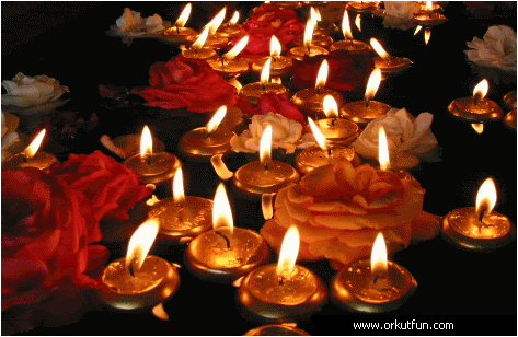 happy diwali wishes gif images candles burning
